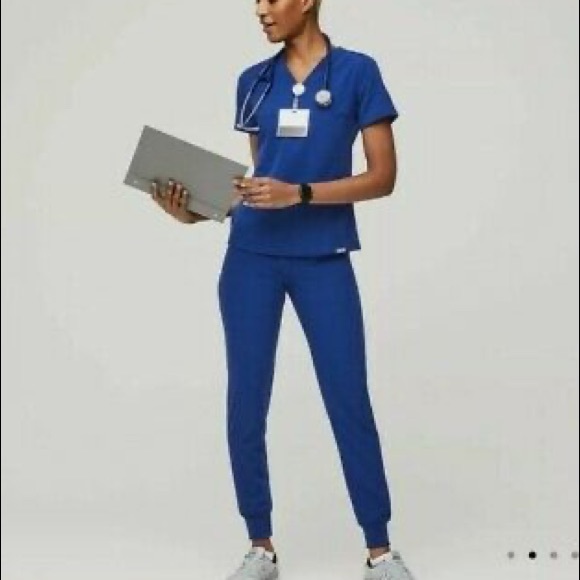 Figs Pants & Jumpsuits Figs Electric Blue Zamora Petite Poshmark